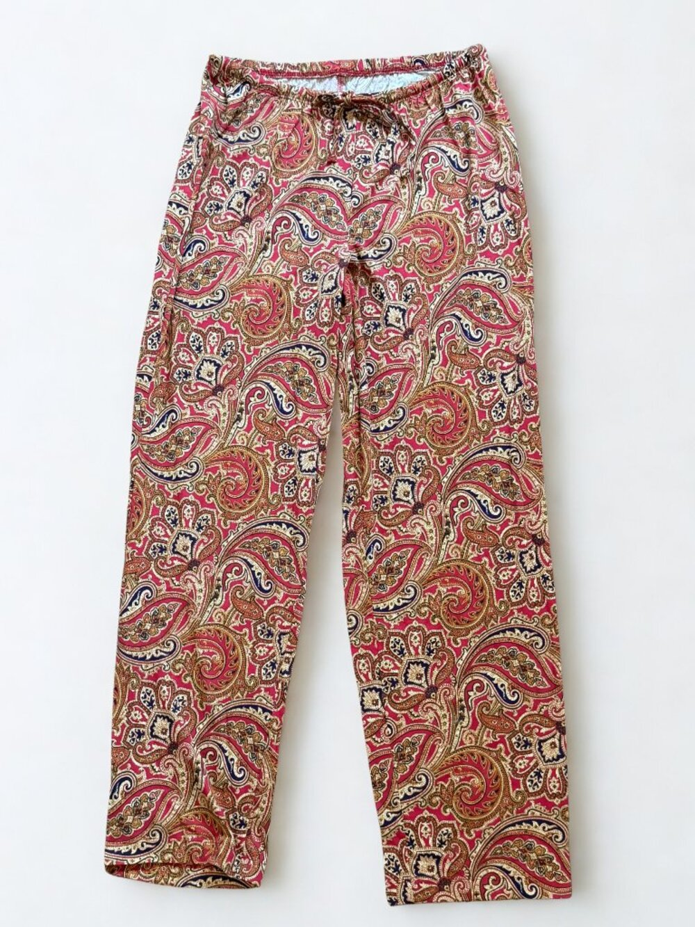 Ralph Lauren 2pc Pajama Set S NWT Red Gold Paisley Loungewear - Picture 3 of 9